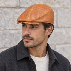 Vokre Heritage Leather Flat Cap