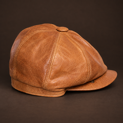 Vokre Heritage Leather Newsboy Cap