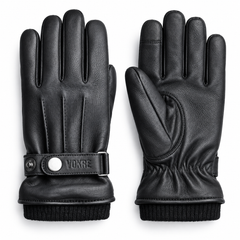 Vokre Full-Grain Leather Winter Gloves