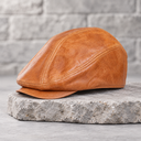 Vokre Heritage Leather Flat Cap