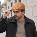 Vokre Heritage Leather Flat Cap