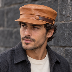 Vokre Greek Fisherman Leather Cap