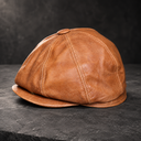 Vokre Heritage Leather Newsboy Cap